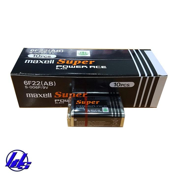 Pin vuông 9v maxell super power ace - hộp 10 viên