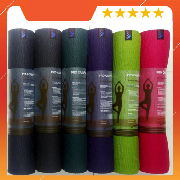 Thảm tập yoga có định tuyến, siêu bám Procare 6mm, tặng kèm bao đựng thảm