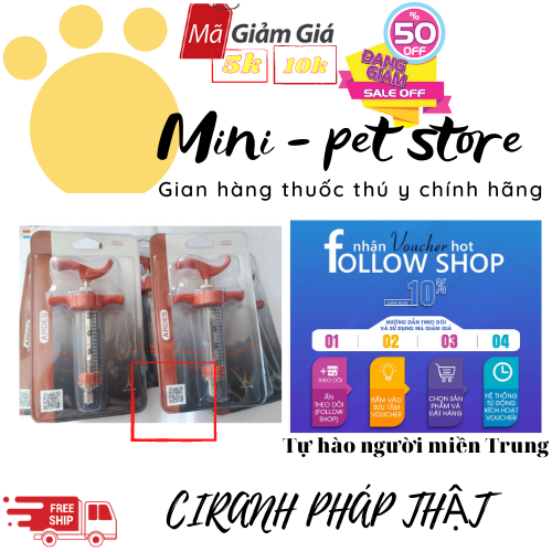 [ 20 ml ] XILANH NHỰA PHÁP (THÚ Y), xiranh pháp, ciranh pháp