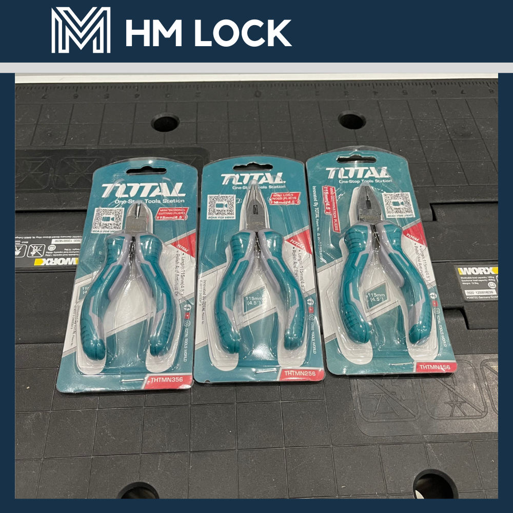 Kềm răng, cắt, mũi nhọn 4,5 inch mini total - hàng chính hãng - hm lock