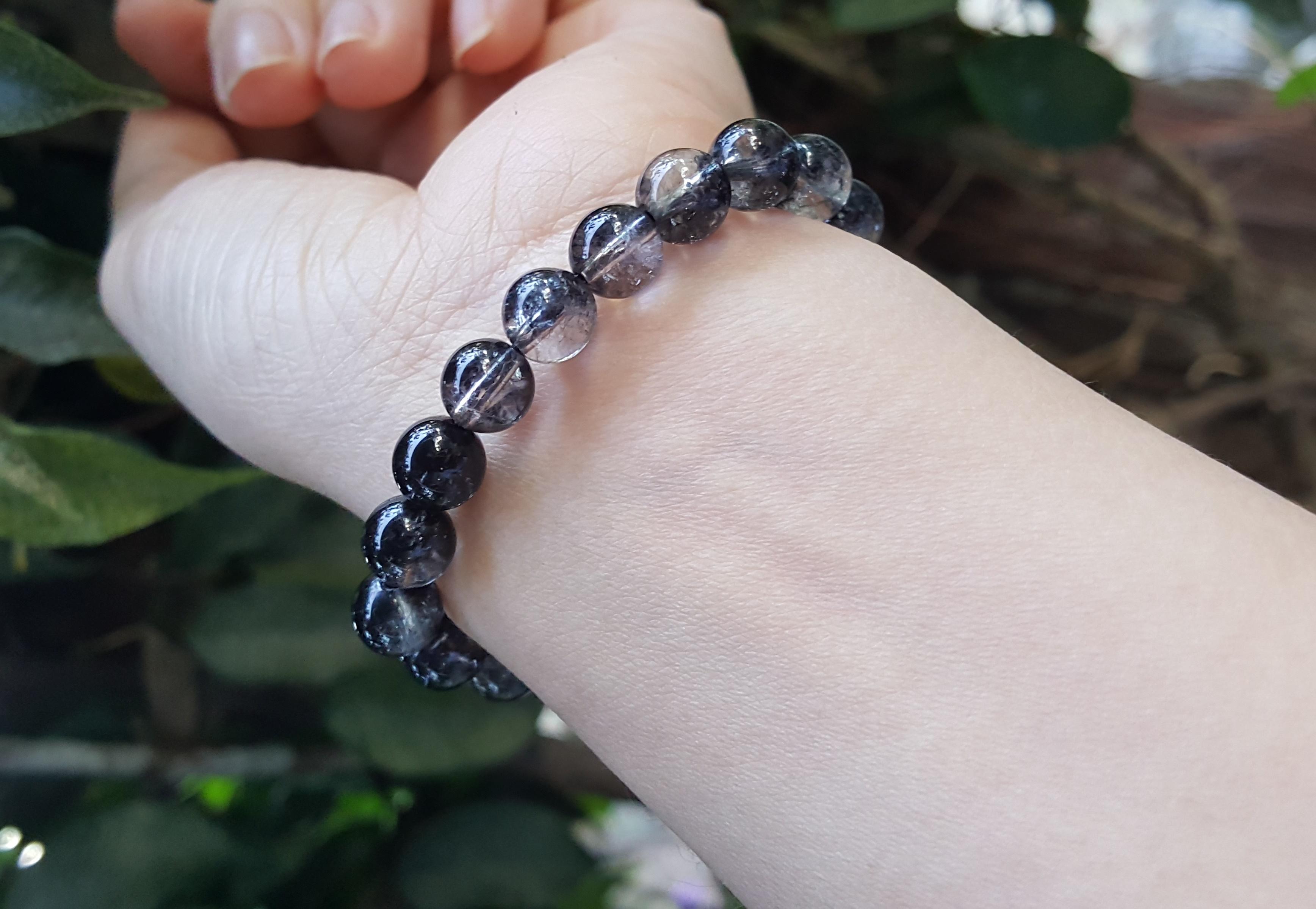 Vòng Đeo Tay Đá Thạch Anh Ưu Linh Đen