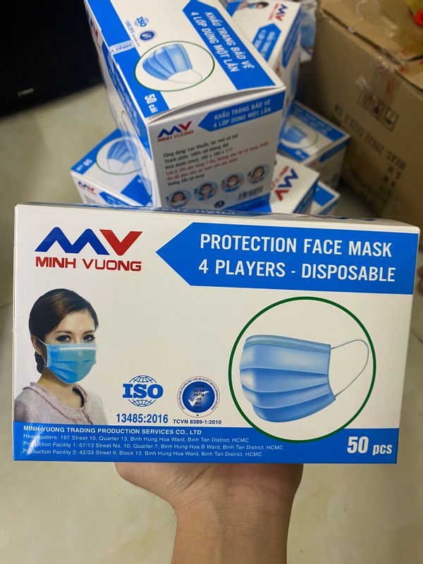 Khẩu trang 4 lớp MV Minh Vuong hàng Việt Nam