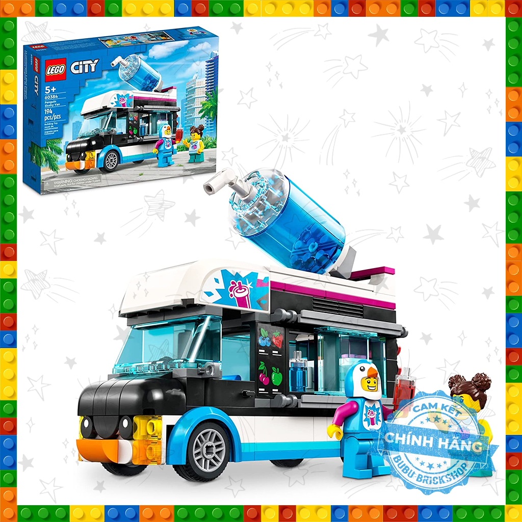 Lego City 60384 - Penguin Slushy Van - Bộ xếp hình Lego Xe kem tuyết của Penguin