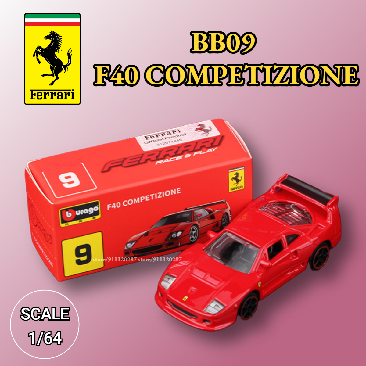 Bburago Mô hình xe hơi mini Ferrari 164