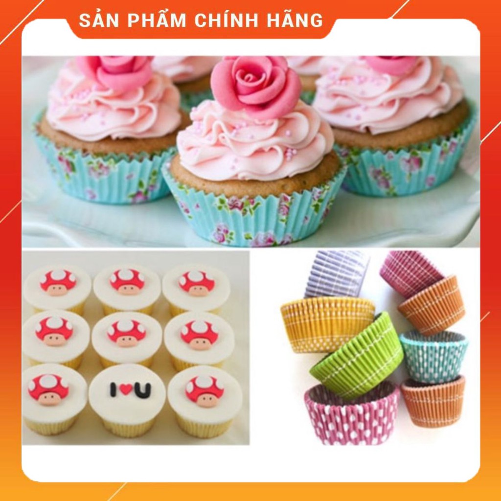 100c giấy mềm cupcake đấy 5cm