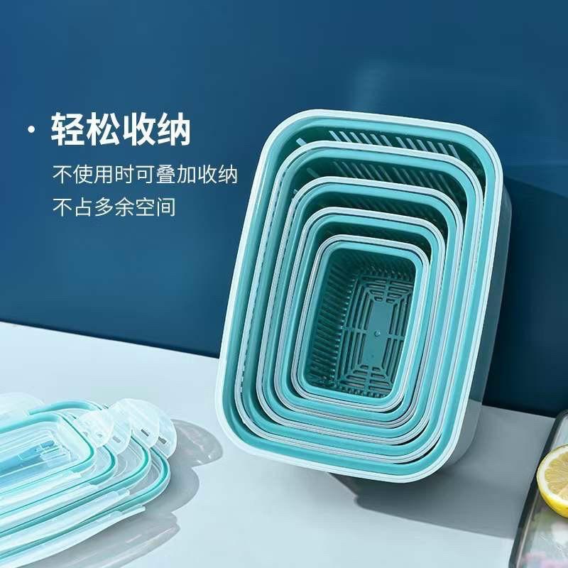 SET 10 MÓN THAU RỔ CÓ NẮP ĐẬY HÚT CHÂN KHÔNG - BỘ 5 HỘP NHỰA KÈM NẮP CHẤT LIỆU CAO CẤP AN TOÀN CHO SỨC KHỎE - KHAY NHỰA ĐỂ TỦ LẠNH KÈM RỔ RÁO NƯỚC THÔNG MINH, TIỆN DỤNG... GIÚP BẢO QUẢN THỨC ĂN ĐƯỢC TƯƠI SẠCH NHẤT
