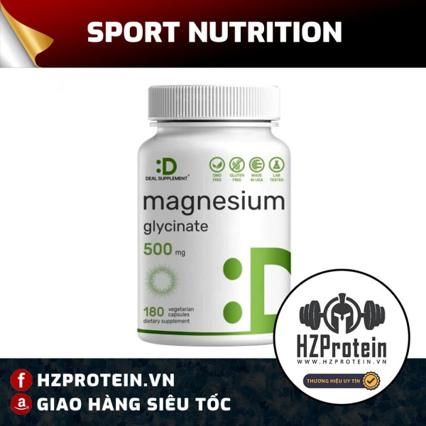 Deal Supplement Magnesium Glycinate 500mg - 180 viên - Tăng cường miễn dịch