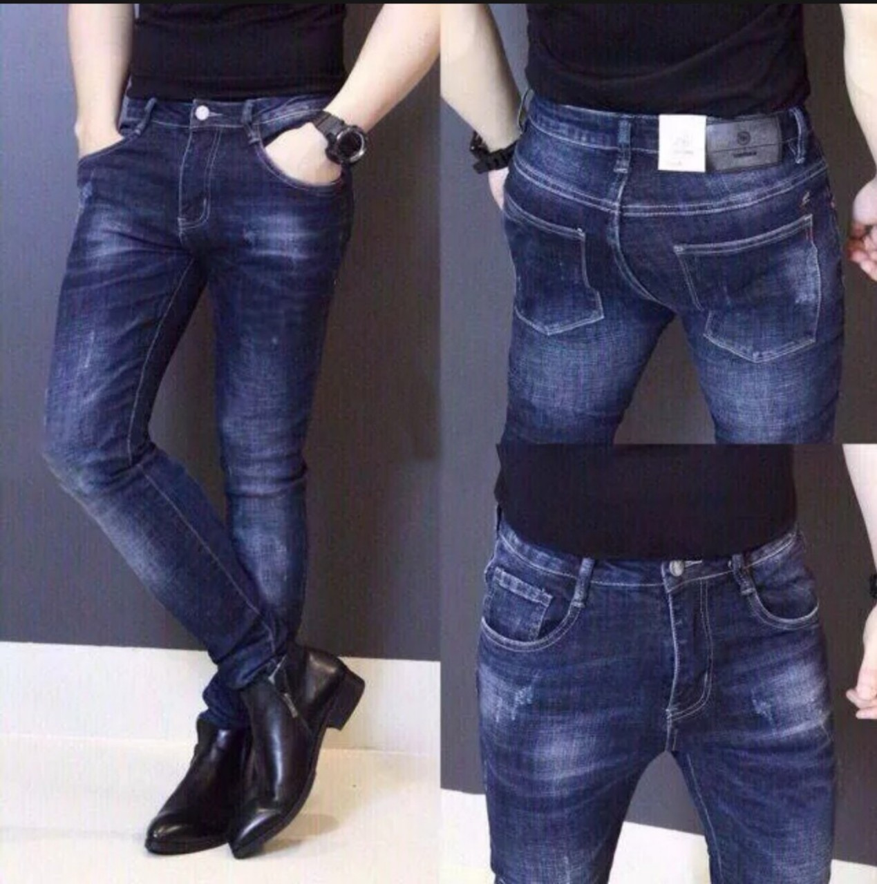 [HCM]Quần Jeans Nam Quần Bò Nam Cào VẢI CO GIÃN Hàng Công Ty Xuất Khẩu Cao Cấp Nhiều Màu