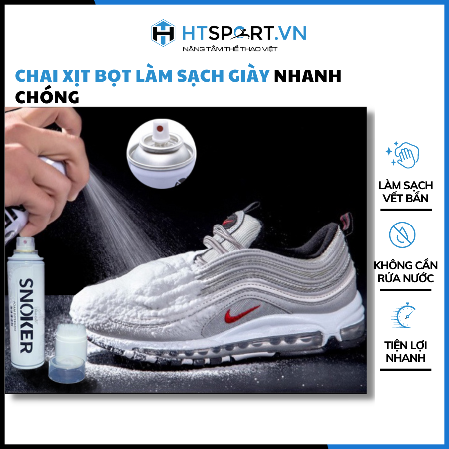 Chai Xịt Tạo Bọt Vệ Sinh Làm Sạch Giày Snoker Cao Cấp Không Cần Giặt