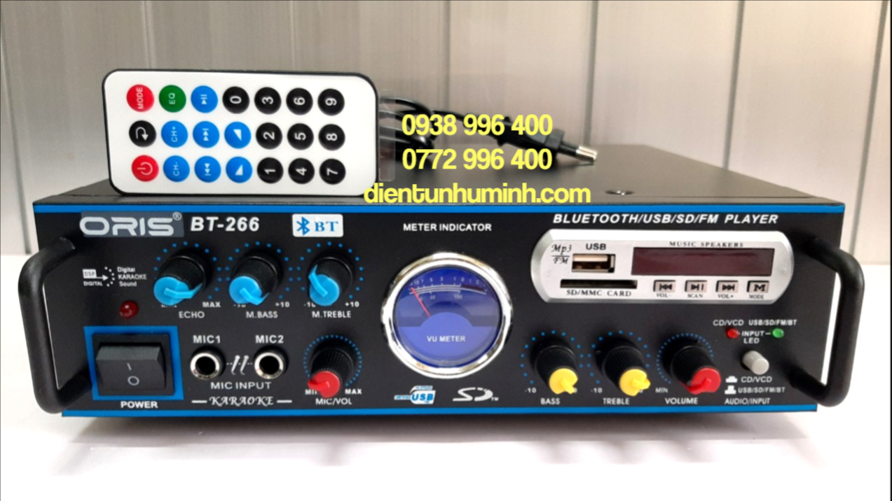 [HCM]AMPLY BLUETOOTH KARAOKE - Ampli 12v/220v