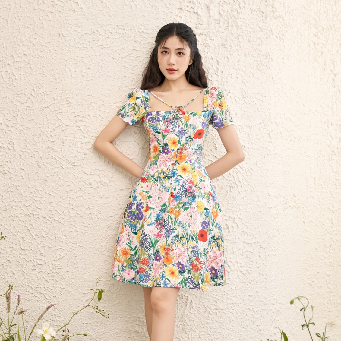 OLV - Đầm hoa tay ngắn Tatiana Fleur Dress