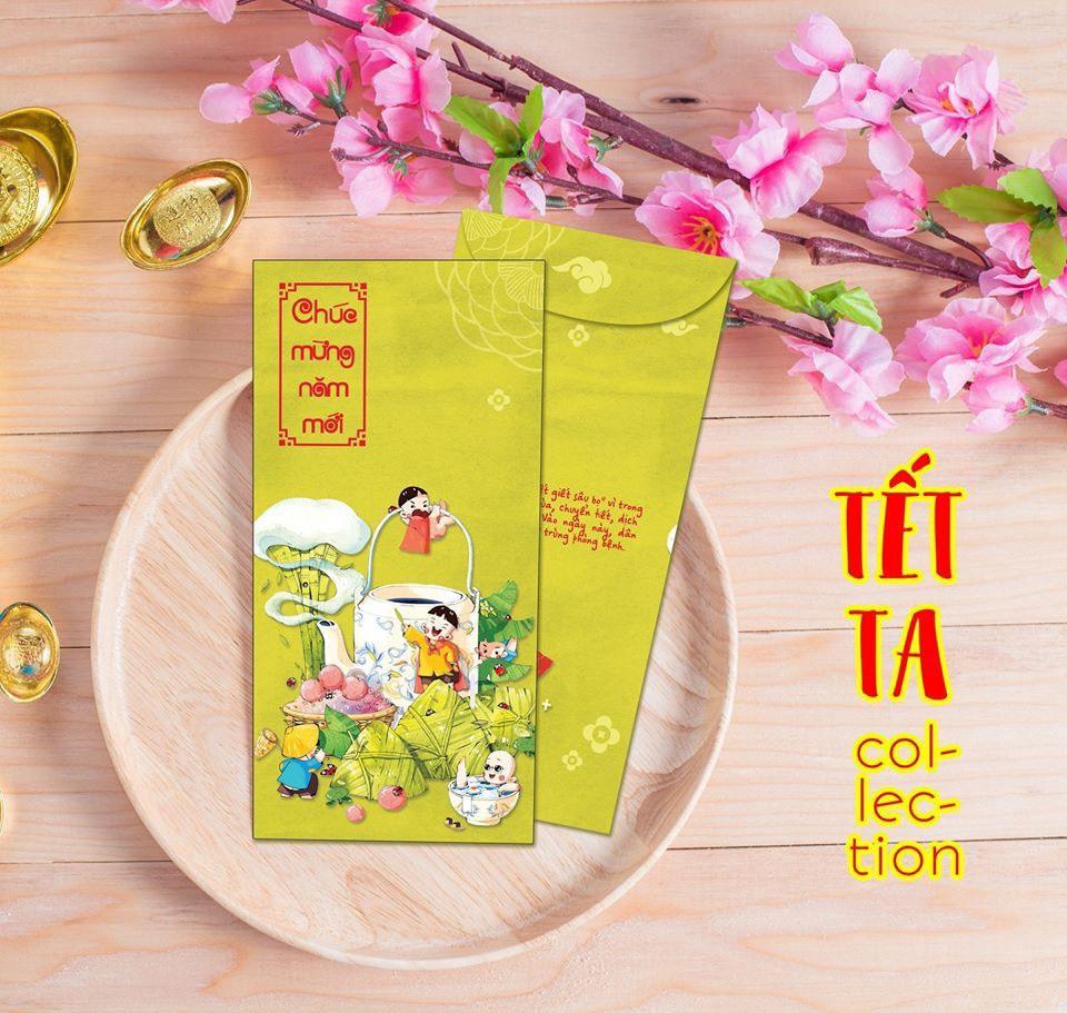 [ Tặng Túi Bóng ] Combo 60 Bao Lì Xì Năm 2020 - Bộ Tết Ta Gồm 06 Mẫu - Nội Dung Ý Nghĩa - Giáo Dục Con Cháu Về Văn Hóa Dân Tộc