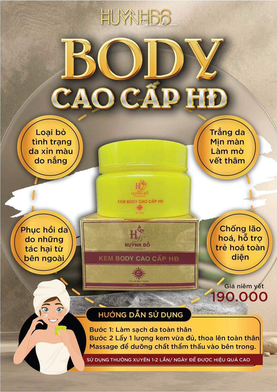 Kem body cao cấp hd huỳnh đỗ