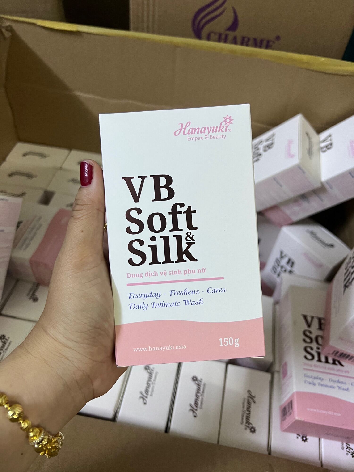 Combo 10 chai dung dịch vệ sinh hana hồng VB soft silk