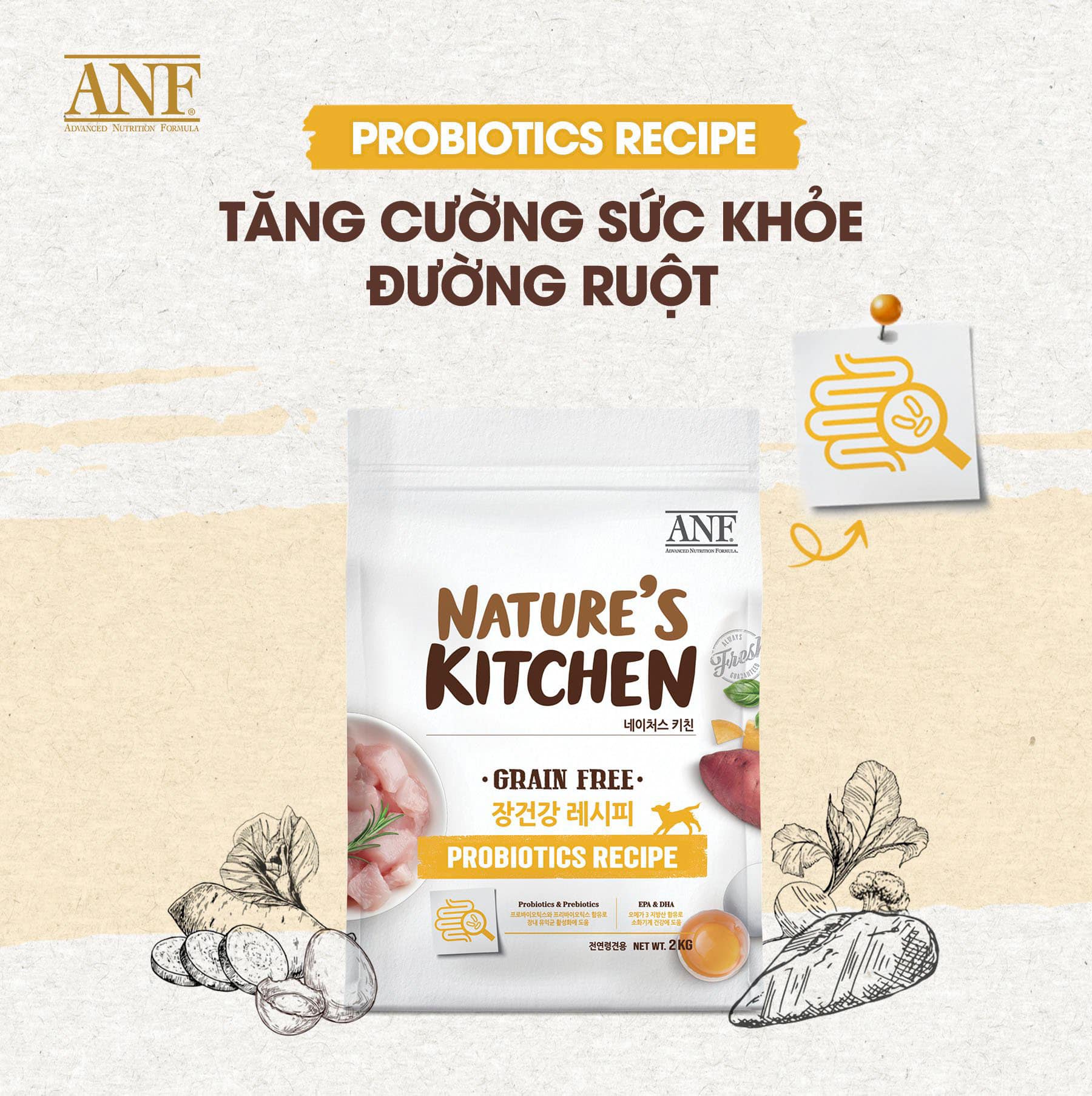 ANF NATURE S KITCHEN- Thức ăn hạt chức năng cho chó ANF NATURE S KITCHEN