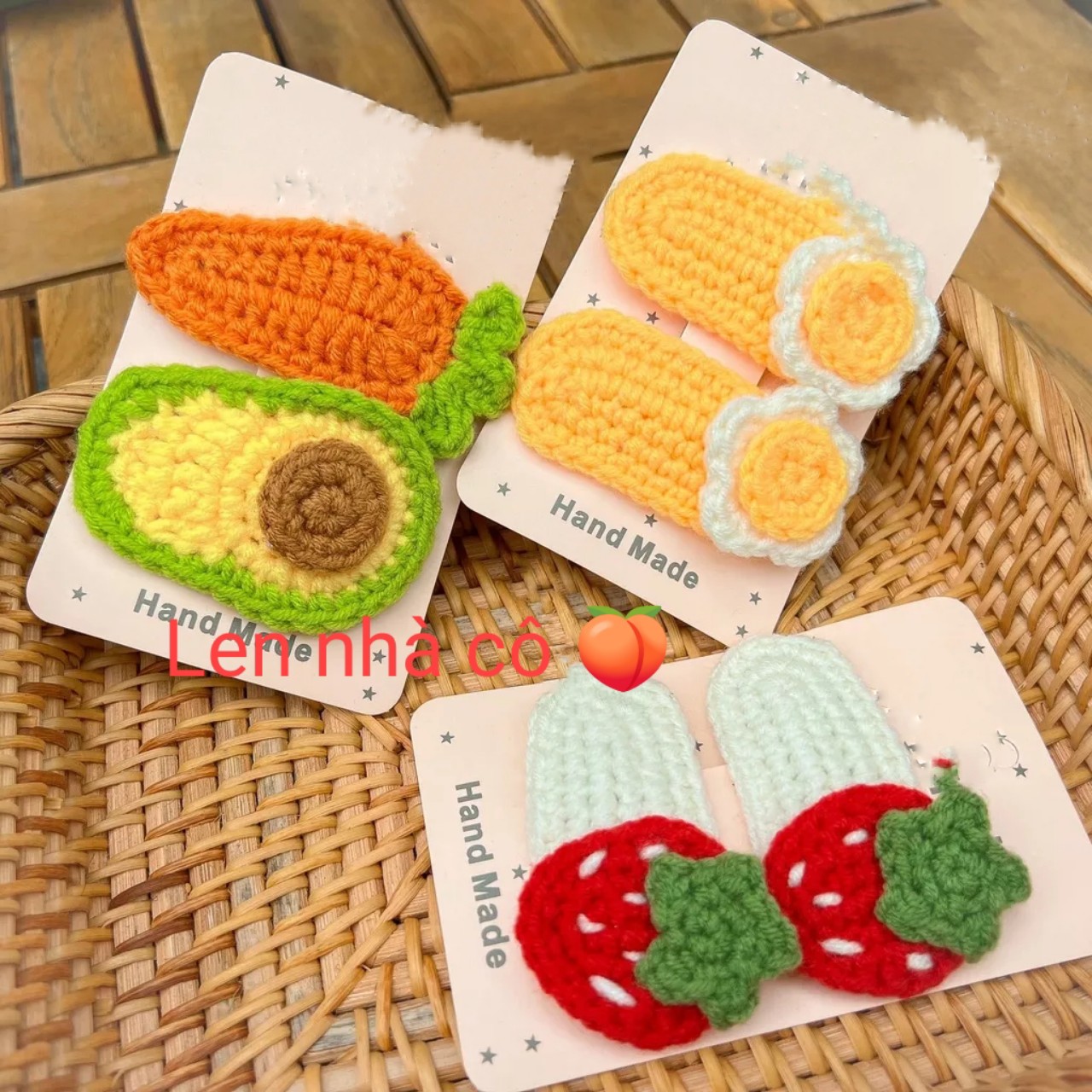 Kẹp tóc len nhiều mẩu