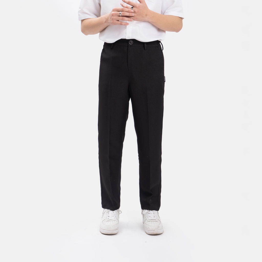 Quần Âu Baggy Ống Rộng N7 Newseven SCHOOL basic suông cạp chun nam nữ Local Brand