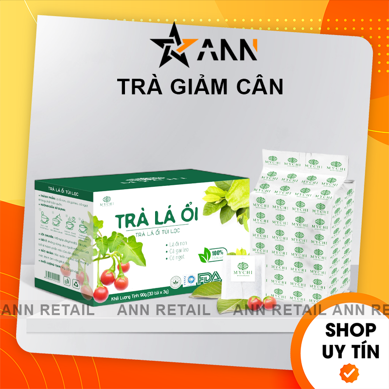 Trà lá ổi túi lọc my chi - trà lá ổi hỗ trợ giảm cân mychi hộp 30 gói