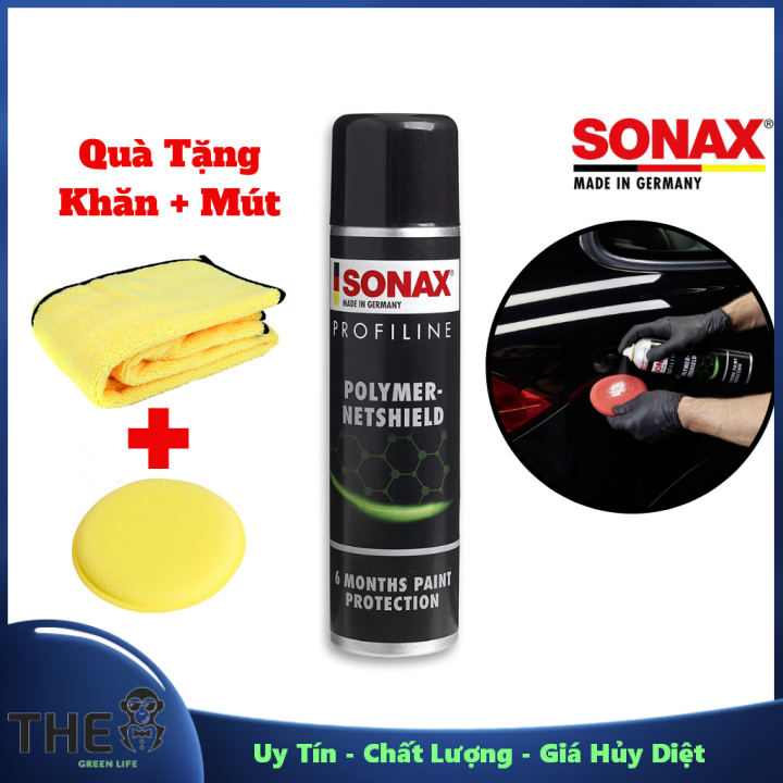 Dung dịch bảo vệ sơn toàn diện sonax profiline polymer netshield 223300 340ml kèm quà uy tín - chất lượng - giá hủy diệt