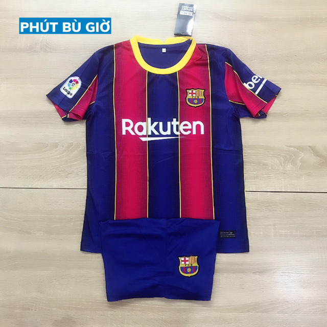 [ẢNH THẬT] Bộ Quần Áo Bóng Đá, Đá Banh Trẻ Em CLB BARCA Mẫu Mới - Phút Bù Giờ Sport