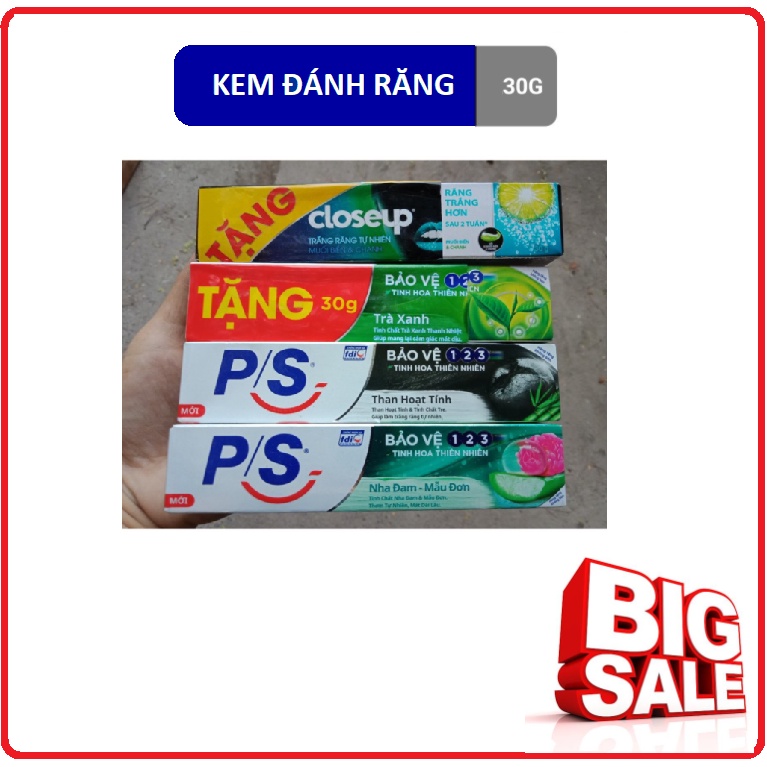 Kem đánh răng cây 30g các loại