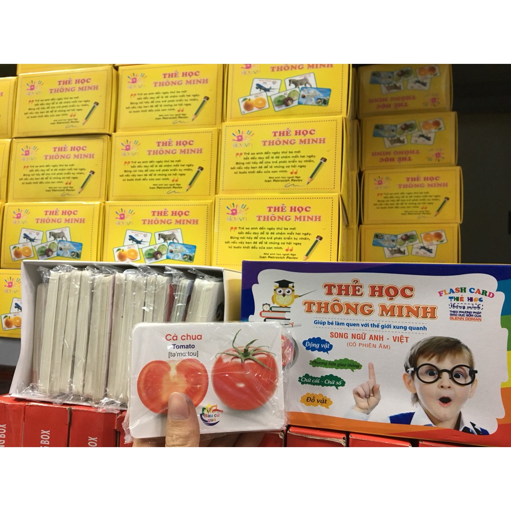 Bộ 416 thẻ học flashcard thông minh song ngữ Anh - Việt cho bé, 16 chủ đề, có phiên âm, giúp bé phát triển ngôn ngữ