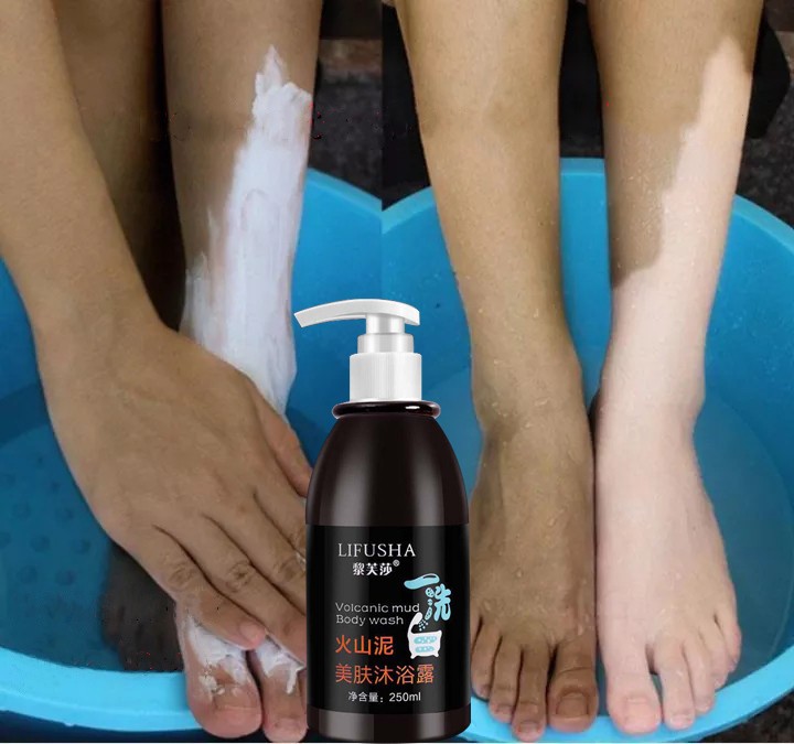 Sữa tắm nam bùn núi lửa 550ml sữa tắm dưỡng ẩm sữa tắm trắng da dưỡng ẩm làm đều màu da làm trắng da Sáng Da