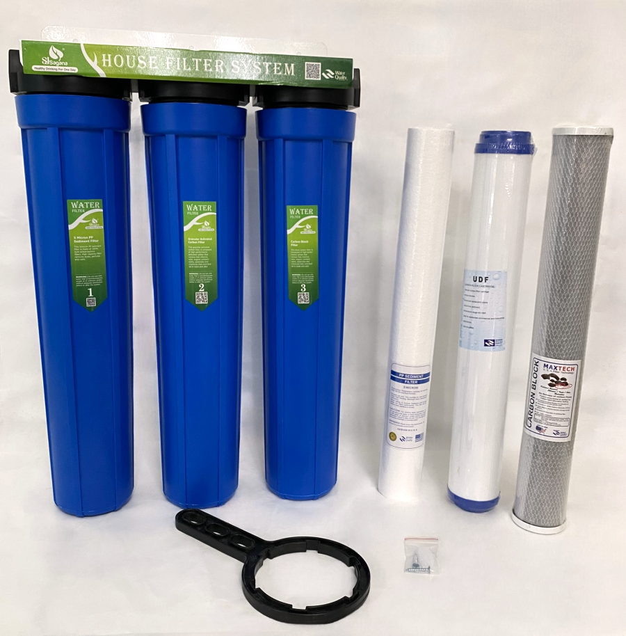 Bộ lọc nước sinh hoạt bộ lọc thô 3 cấp ly 20 inch (3 xanh)