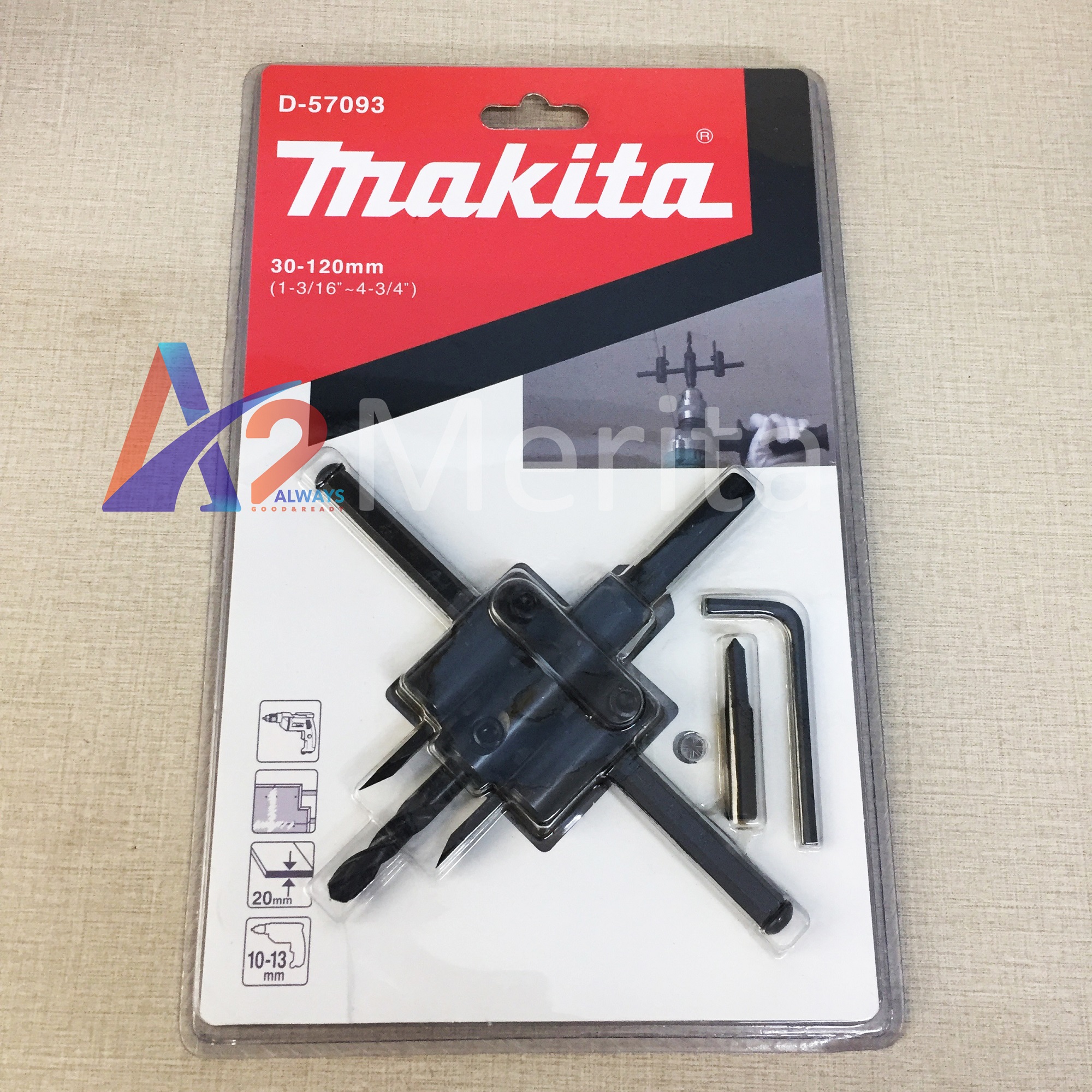 30-120mm mũi khoét lỗ tròn makita d-57093