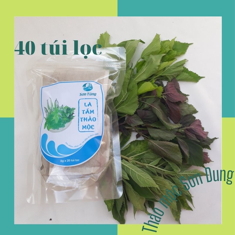 Lá Tắm Thảo Mộc Sơn Dung, Lá Tắm Cho Bé Thảo Dược Tự Nhiên An Toàn Lành Tính Mềm Mịn Mát Da, combo 2 bịch 40 túi lọc,  LT20