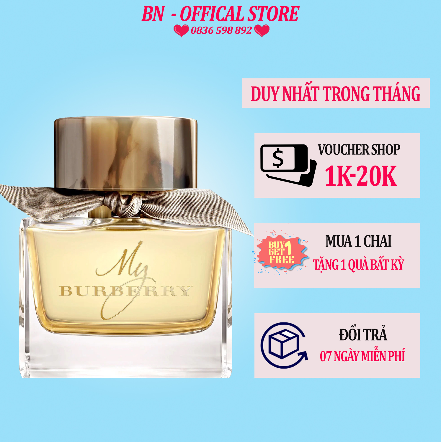 Nước hoa nữ my burbbery 90ml hương thơm sang trọng, ngọt ngào thơm lâu 12h - dầu thơm nữ