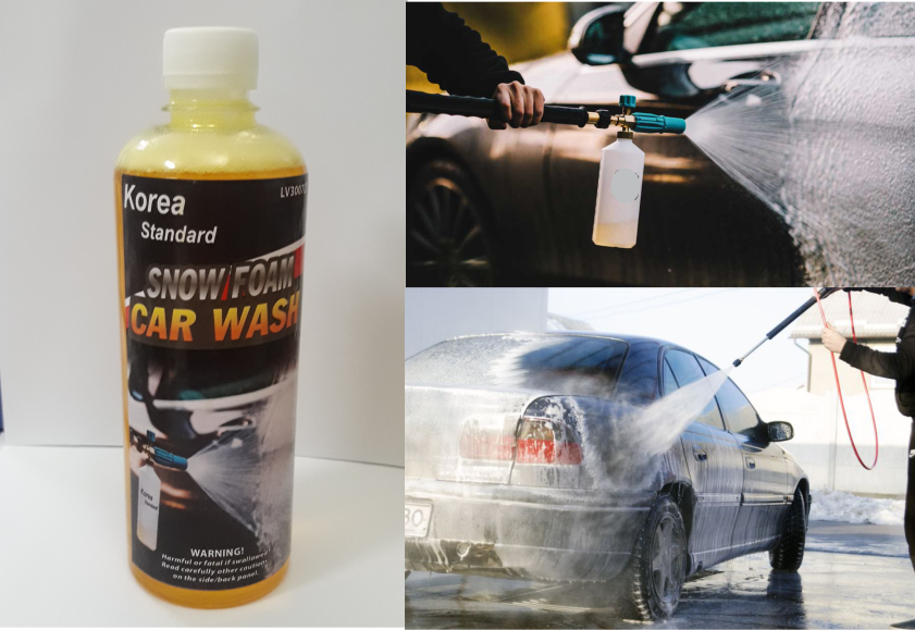 [HCM]Dung Dịch Rửa Xe Đa Năng Korea 1L  - Bọt Tuyết Không Chạm 1-40