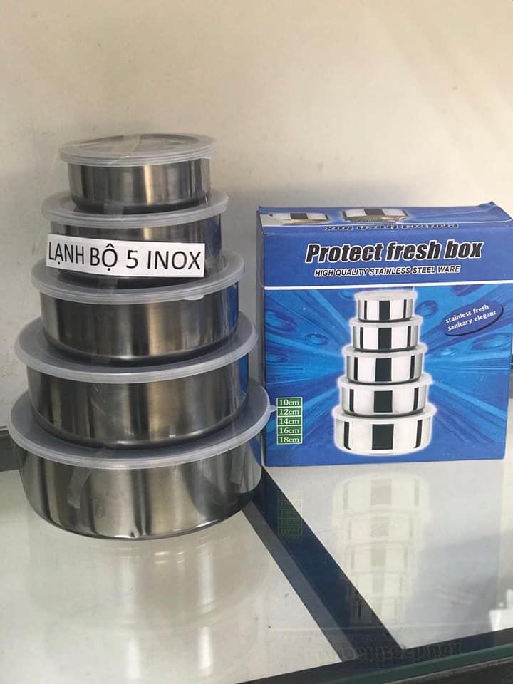 Bộ 5 bát inox cao cấp có nắp đậy
