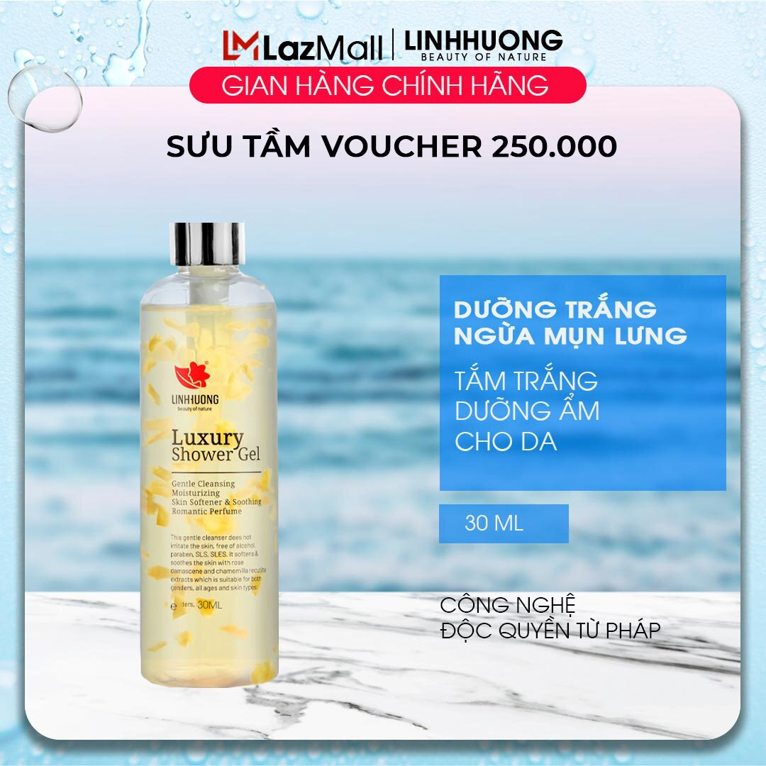 Luxury Shower Gel Linh Hương Sữa tắm trắng lưu hương lâu dưỡng ẩm trắng da hương nước hoa Pháp 30ml