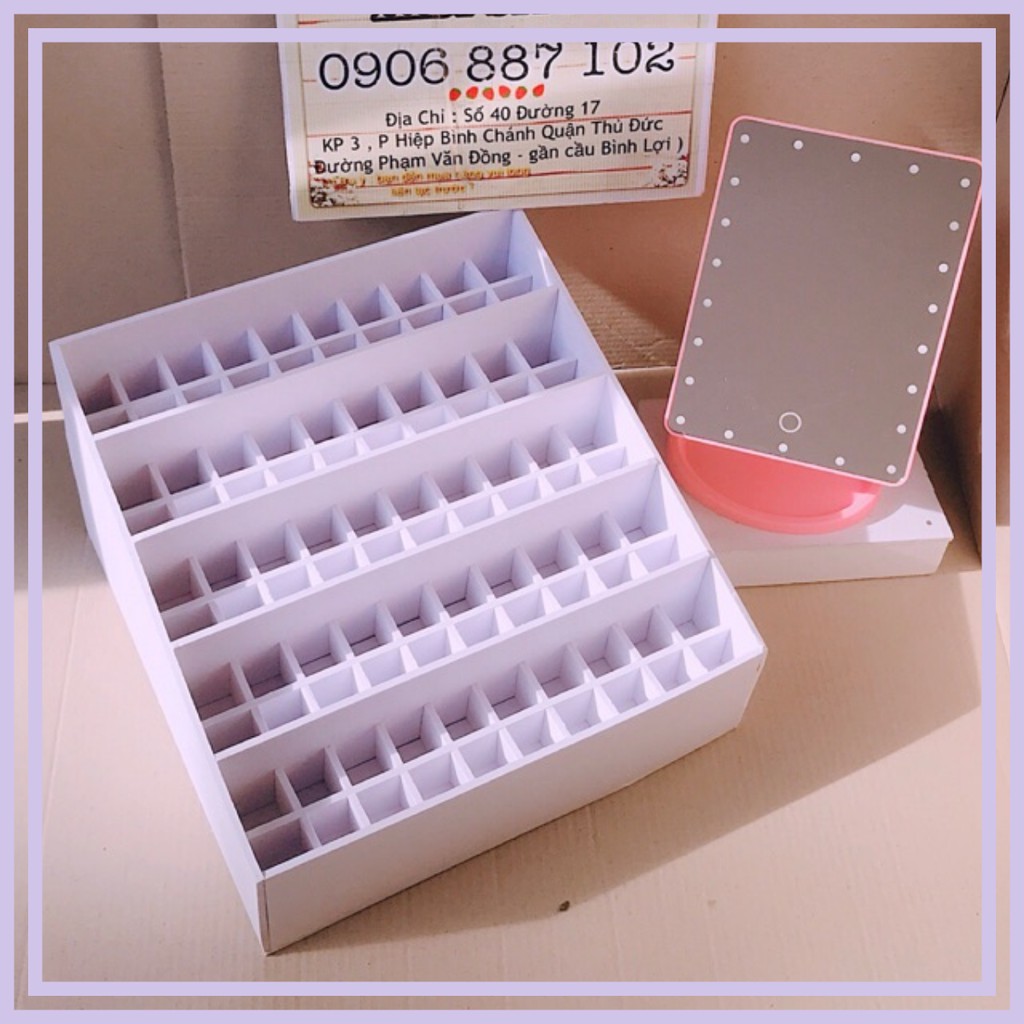 Khay son 100 ô đựng son siêu gọn gàng