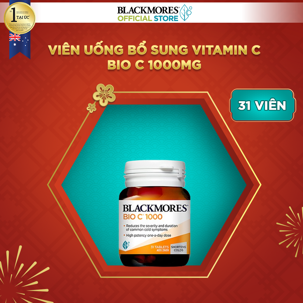 Lọ 31 viên uống bổ sung vitamin c blackmores bio c 1000mg