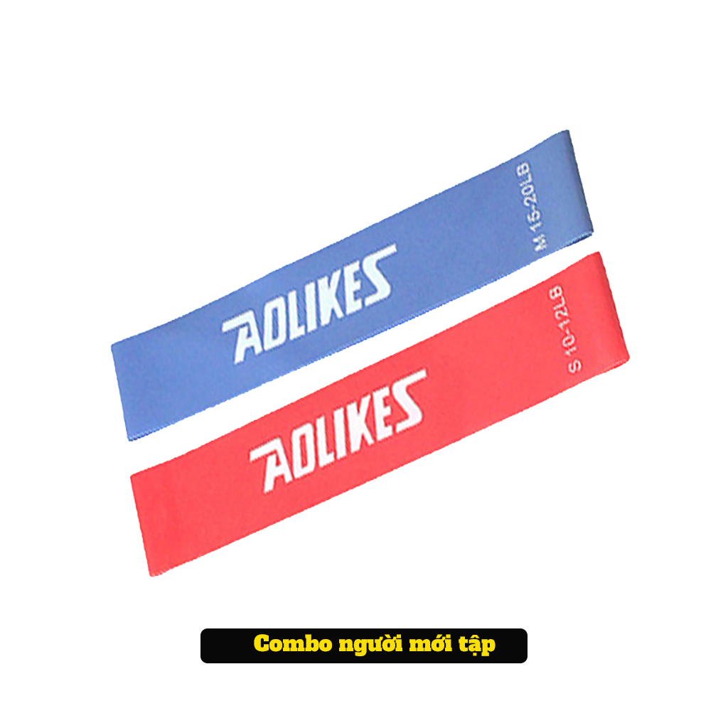 Dây kháng lực miniband tập gym chân mông tay đùi cao su đàn hồi ngũ sắc nam nữ