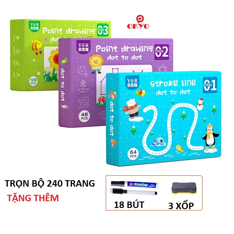 Sách thông minh vẽ và xóa được cho bé ( loại cao cấp ) bìa cứng dày, chống nước-Đồ chơi giáo dục phát triển trí tuệ cho bé