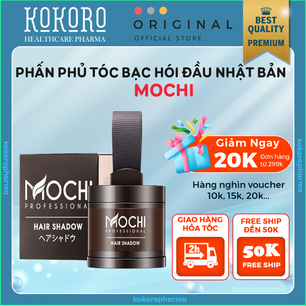  Phấn MOCHI Phủ Bạc Chấm Hói Nhật Bản - Phấn Phủ Che Khuyết Điểm Chân Tóc Che Hói MOCHI 