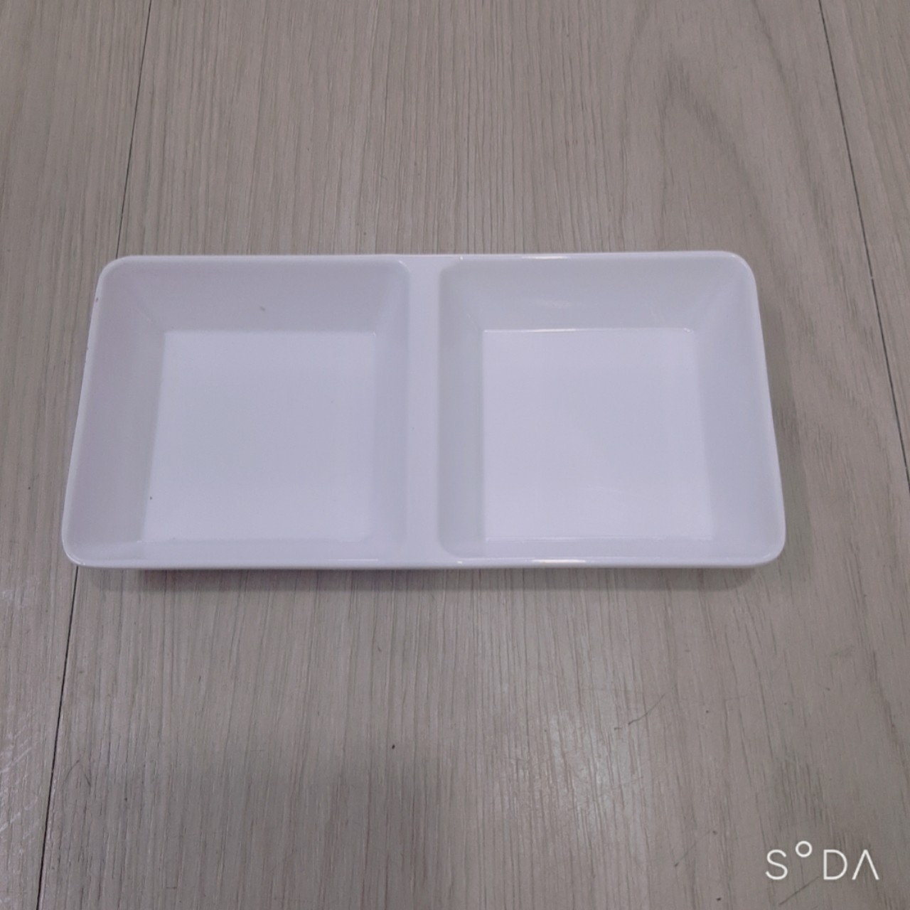 Chén chấm 2 ngăn màu Trắng Melamine C 103 hàng Cao cấp - Sang Trọng