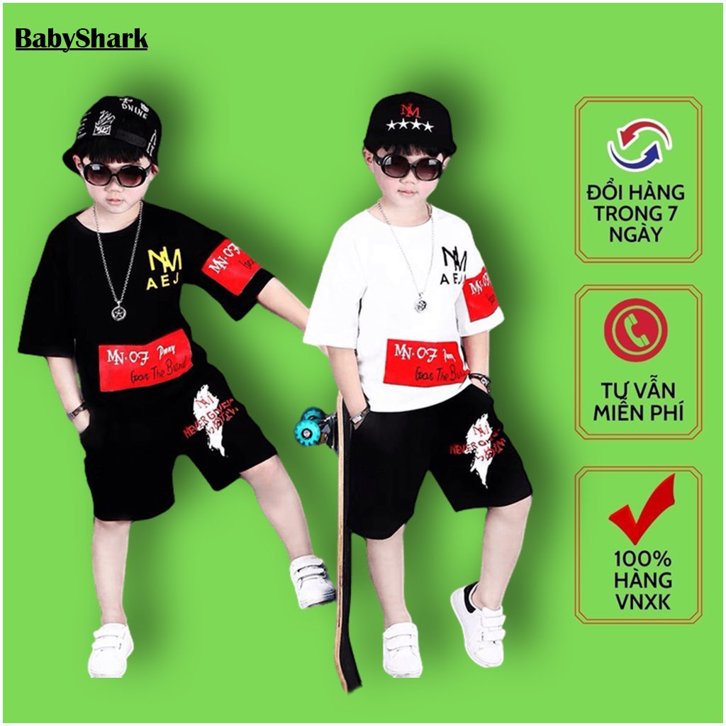 [HCM]Set Đồ Bé Trai phong cách hàn quốc (128-129) – Thời trang trẻ em Babyshark Bộ Quần Áo Bé Trai NT13