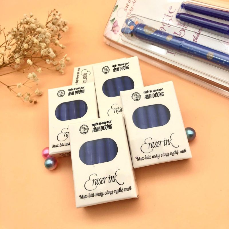 Mực ống xóa được thầy ánh /5 màu xanh, xanh đen, đỏ, đen, tím