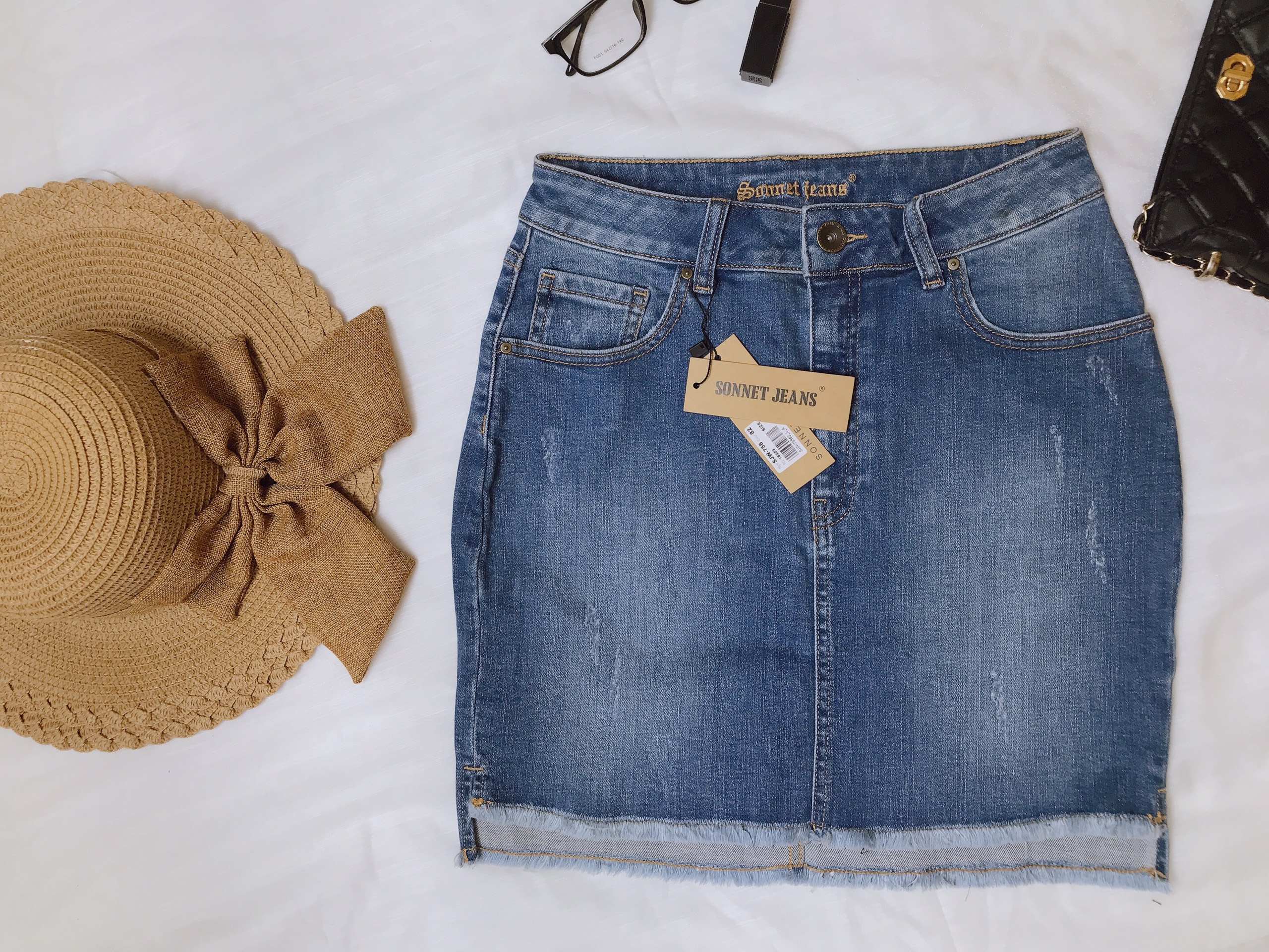 Chân váy Jeans nữ thời trang hàng hiệu Messi (Sonnet) mã 758 - 82