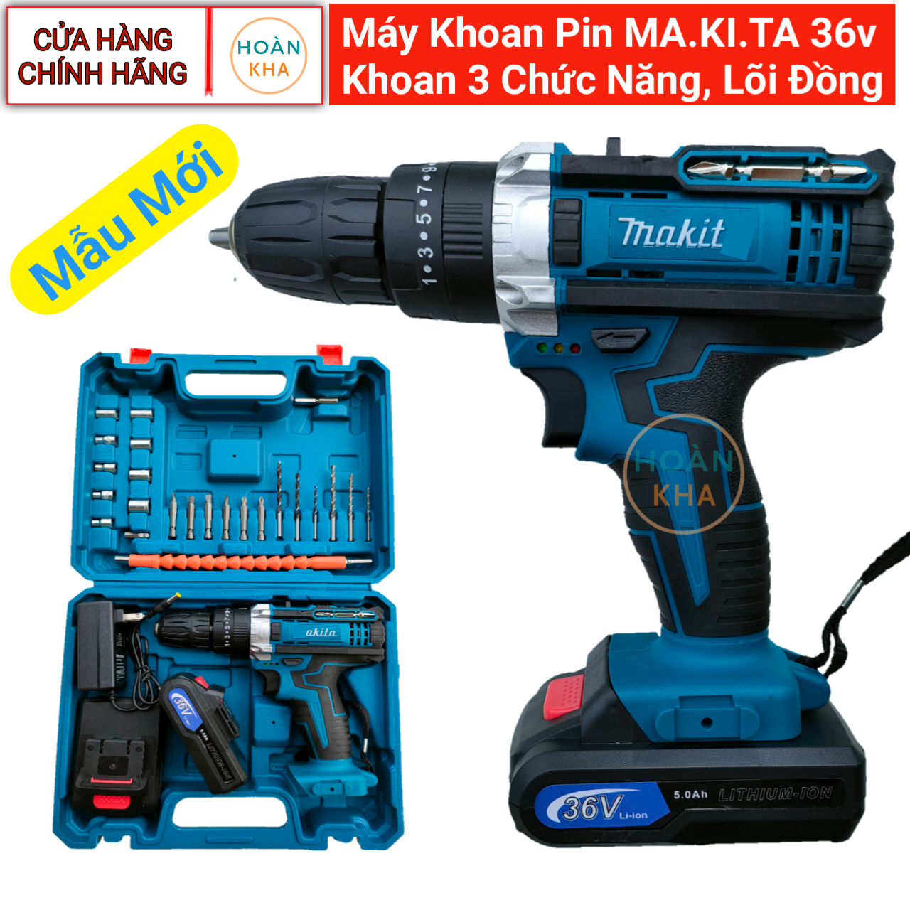 Máy khoan pin MKT DW BO.SCH 36v, máy khoan 3 chức năng, hàng cao cấp, tốc độ cao