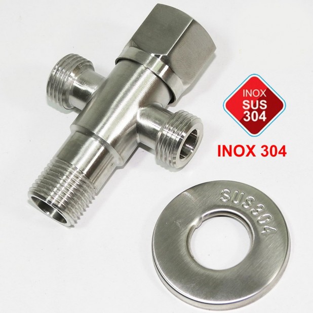 [HCM]Van khóa nước 3 ngã Inox 304 TP-G06
