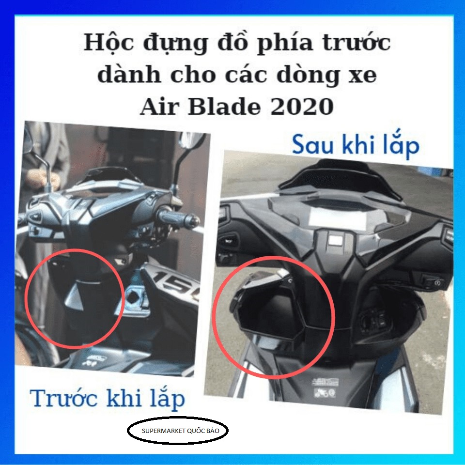 Hộc đựng đồ air blade 2016 - 2019 tặng kèm ôc