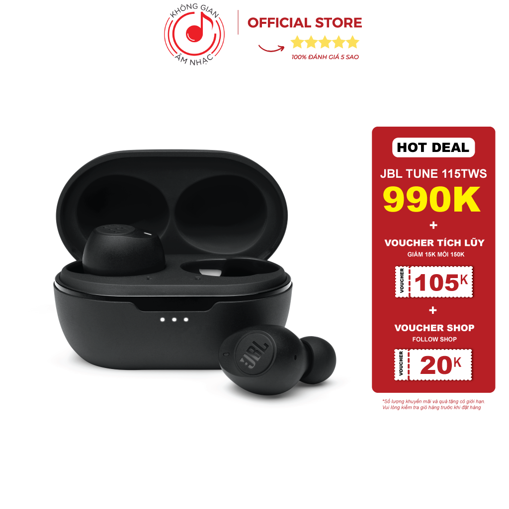 Tai nghe true wireless jbl tune 115tws - chính hãng pgi