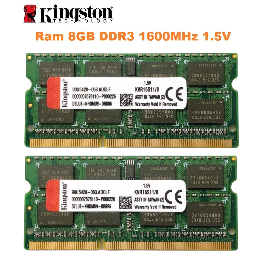 Ram Laptop DDR3 8GB Kingston 1600MHz PC3