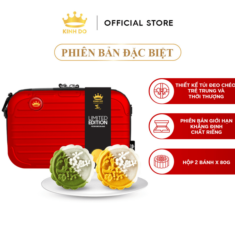   Độc Quyền Online  Hộp Bánh Trung Thu Kinh Đô Phiên Bản Đặc Biệt - Túi Đeo Chéo Magic Keeper  2 Bánh X 80G  