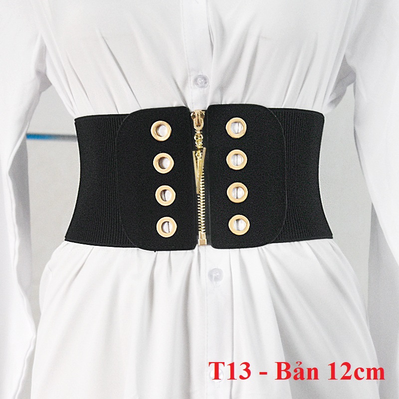 Đai váy belt bản to 12cm tam giác t13